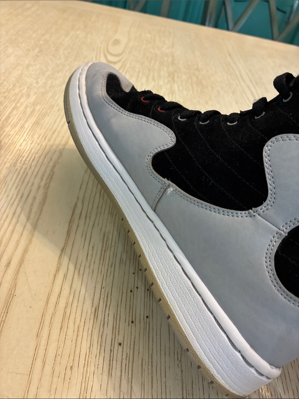 Men’s Nike Jordan Air SOG “Black Cement” High Top Sneaker Shoes (Black/Grey) - Picture 10 of 16